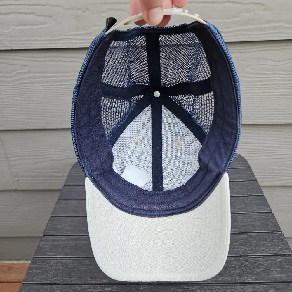 Patagonia Hat Mesh Back Trucker Dad Cap Tan Blue Snapback